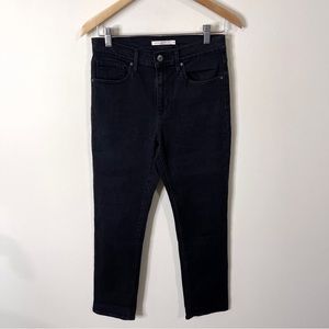 Levi’s Black 724 High Rise Slim Straight Fit Jeans Size 28